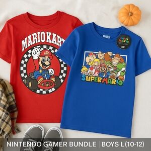 Unisex L 10-12 Nintendo Mario Kart Super Mario Graphic Shirts Back2School Gamer